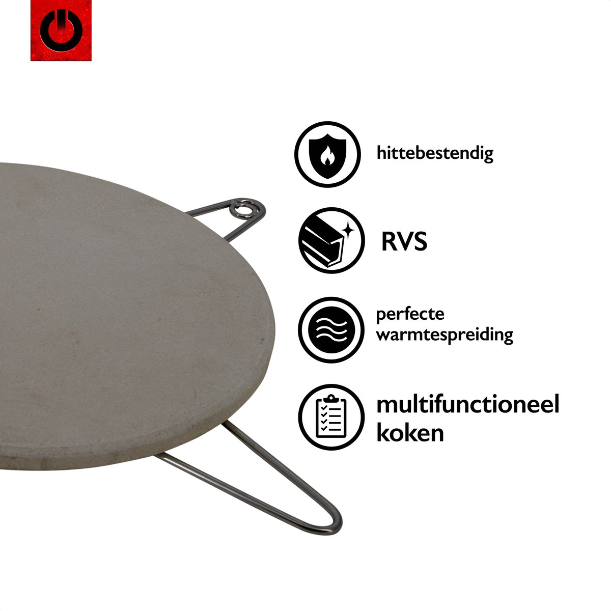 Grenade Stone 18'' + Crossbase detail, Volt Industries, bbqkopen