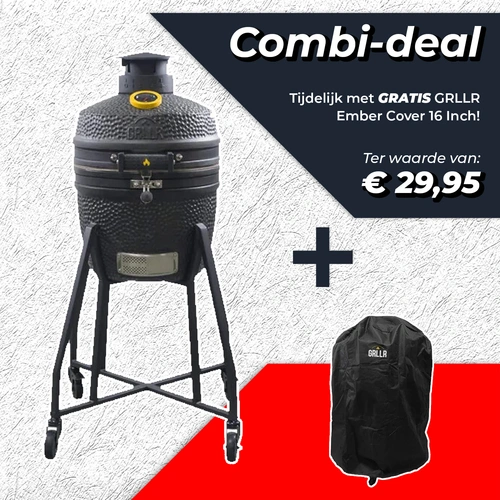 GRLLR Ember Classic 16 Inch | Charcoal Black Trolley - Actie, GRLLR, BBQkopen