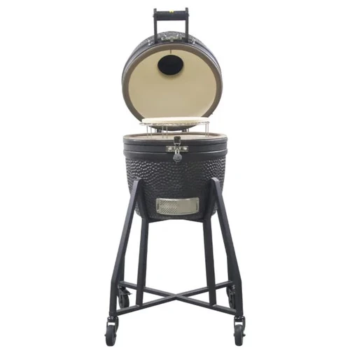 GRLLR Ember Classic 16 Inch | Charcoal Black Trolley - Open, GRLLR, BBQkopen