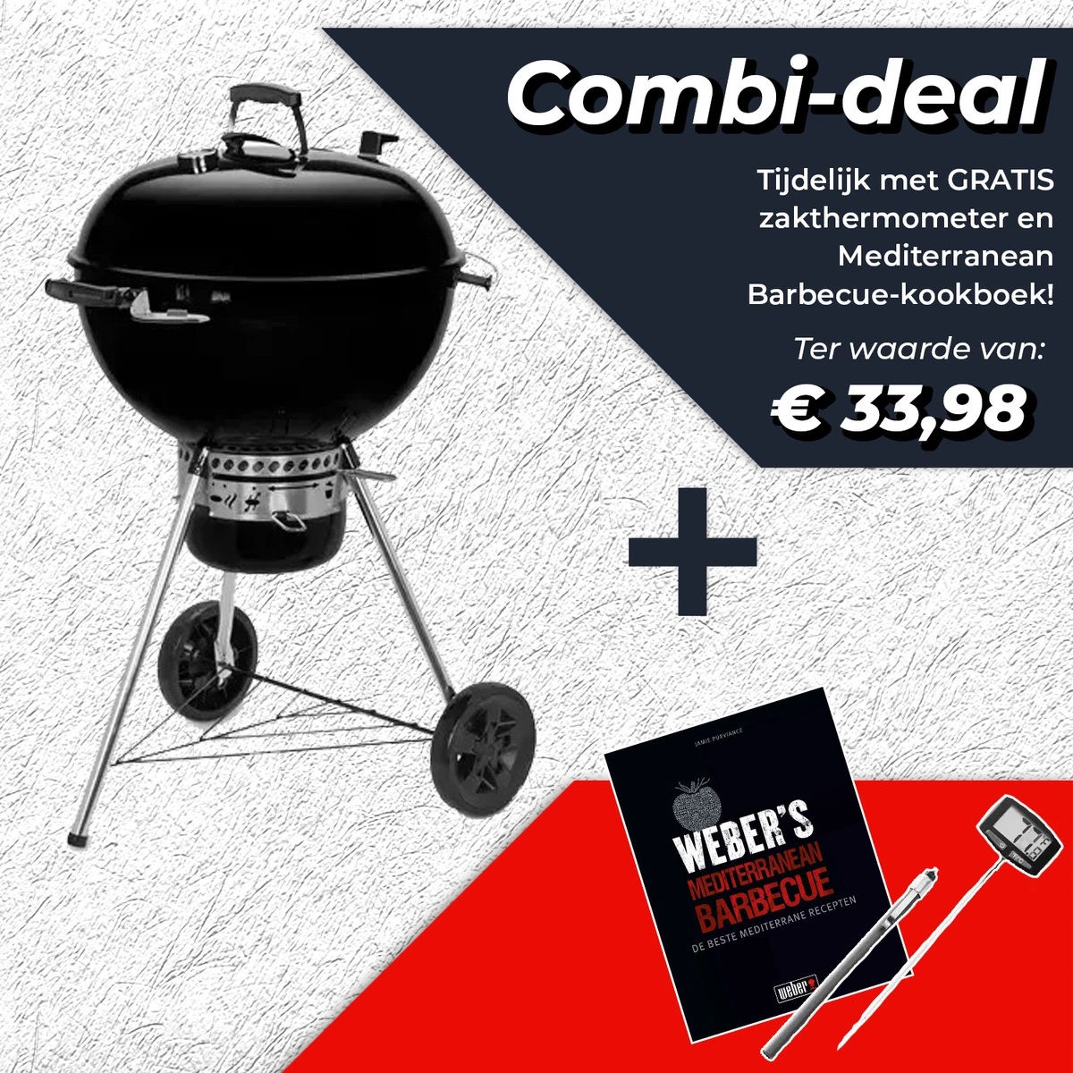 Weber Master-Touch GBS E-5750 57 Houtskoolbarbecue Houtskool BBQ - Actie, Weber, BBQkopen